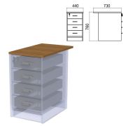 Крышка для тумбы приставной (АТ-07) «Арго», 440х730х22 мм, орех