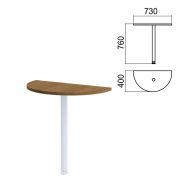 Стол приставной полукруг «Арго», 730х400 мм, БЕЗ ОПОРЫ, орех