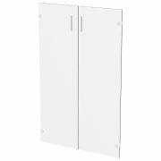 Дверь СТЕКЛО прозрачное «Арго», КОМПЛЕКТ 2 шт., 355х4х1120 мм, БЕЗ ФУРНИТУРЫ