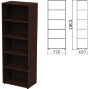 Шкаф (стеллаж) «Приоритет», 720х420х2000 мм, 4 полки, венге, К-934, К-934 венге