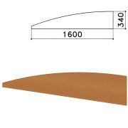 Экран-перегородка «Монолит», 1600х16х340 мм, цвет орех (КОМПЛЕКТ С ФУРНИТУРОЙ)