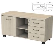 Тумба-креденция «Приоритет» 1200х446х600 мм, дверь, 3 ящика, кронберг (КОМПЛЕКТ)