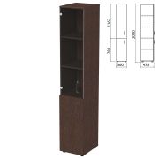 Шкаф закрытый «Приоритет», 360х438х2000 мм, 4 полки, венге (КОМПЛЕКТ)