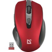 Мышь беспроводная DEFENDER Prime MB-053, USB, 5 кнопок + 1 колесо-кнопка, оптическая, красная, 52052