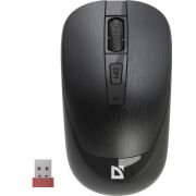Мышь беспроводная бесшумная DEFENDER Wave MM-995, USB, 3 кнопки + 1 колесо-кнопка, оптическая, черная, 52995