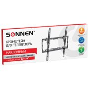 Кронштейн-крепление для ТВ настенный, до 45 кг, VESA 50х50-400х400, 32«-70», черный, SONNEN, 455949