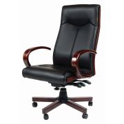 Офисное кресло CHAIRMAN 411, экокожа, черный