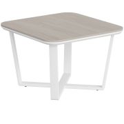 Стол журнальный LINE СФ-571608.1, дуб серый/белый премиум 750х750х500 см