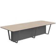 Стол для заседаний LINE СФ-571734.1, дуб светлый/черный графит, 346х134х75.4 см