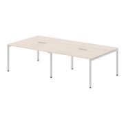 Стол для переговоров X-TEN S 2764х1406х750, Бук Тиара/Алюминий