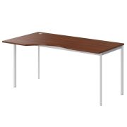 Стол эргономичный левый IMAGO-S 160x90 см, орех французский/белый