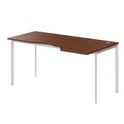 Стол эргономичный правый IMAGO-S 160x90 см, орех французский/белый
