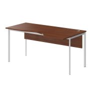 Стол эргономичный с фронтальной панелью правый IMAGO-S 160x90 см, орех французский/белый