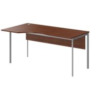 Стол эргономичный с фронтальной панелью левый IMAGO-S 160x90 см, орех французский/алюминий