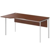 Стол эргономичный с фронтальной панелью левый IMAGO-S 160x90 см, орех французский/белый