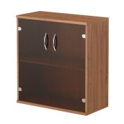 Шкаф низкий со стеклом IMAGO, орех французский