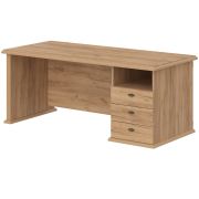 Стол руководителя с тумбой RAUT RDT 188.A, правый, дуб бофорд, 180х80х75 см