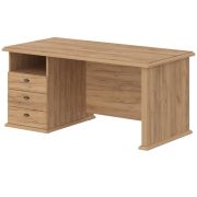 Стол руководителя с тумбой RAUT RDT 168.A, левый, дуб бофорд, 160х80х75 см