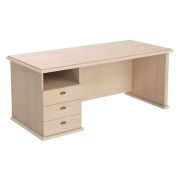 Стол руководителя левый RAUT 180x80, бук тиара