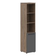 Шкаф колонка с глухой малой дверью MORRIS TREND, 43х42, Антрацит/Кария Пальмира