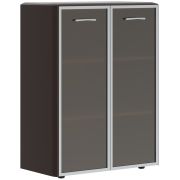 Шкаф средний со стеклом DIONI DMC 85.7, венге магия