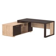 Стол руководителя левый ALTO 210x180, венге магия/дуб девон
