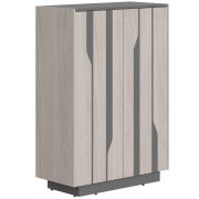 Шкаф LINE СФ-574202, дуб серый/черный графит, 90х43х130.5 см