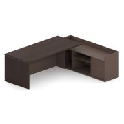 Стол руководителя правый SENSE 230х190 см, мокка/трюфель