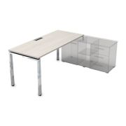 Стол руководителя правый GLOSS LINE 160х80 см, ivory