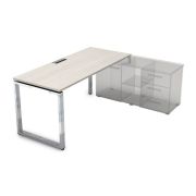 Стол руководителя правый GLOSS LINE 200х90 см, ivory