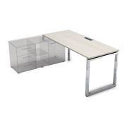 Стол руководителя левый GLOSS LINE 160х70 см, ivory
