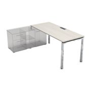 Стол руководителя левый GLOSS LINE 140х80 см, ivory