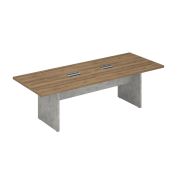 Стол для переговоров на 8 человек WOOD&STONE 260х102 см, Дуб Чарльстон, Бетон Чикаго