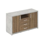 Шкаф-греденция WOOD&STONE 157х54 см, Дуб Чарльстон, Бетон Чикаго