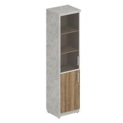 Шкаф комбинированный (комплект № 9) WOOD&STONE, Дуб Чарльстон, Бетон Чикаго