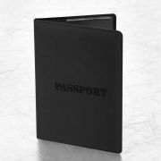 Обложка для паспорта, мягкий полиуретан, «PASSPORT», черная, STAFF, 238407