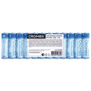 Батарейки алкалиновые «пальчиковые» КОМПЛЕКТ 12 шт., CROMEX (КРОМЕКС) Alkaline, AA (LR6,15A), спайка, 456258