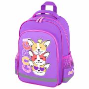Рюкзак ПИФАГОР SCHOOL, 1 отделение, 3 кармана, «Corgi queen», 38x28х14 см, 272085