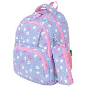 Рюкзак BRAUBERG KIDS SET, с пеналом в комплекте, 2 отделения, «Rainbow clouds», 37x28x16 см, 272100