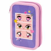 Пенал ПИФАГОР, 3 отделения, ламинированный картон, 19х11 см, «Anime eyes», 272251