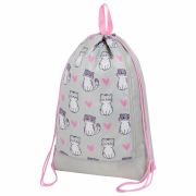 Мешок для обуви ЮНЛАНДИЯ с ручками, боковой карман на молнии, 46х36 см, «Kitties», 272407