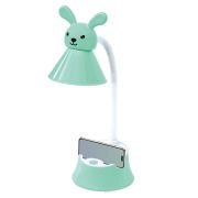 Настольная лампа / светильник SONNEN OU-611 на подставке, СВЕТОДИОДНАЯ, «SWEET BUNNY», 5 Вт, зеленый, 237642