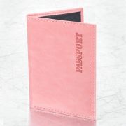 Обложка для паспорта экокожа, мягкая вставка изолон, «PASSPORT», розовая, STAFF «Profit», 238409