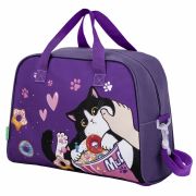 Сумка для занятий BRAUBERG KIDS с ручками, плечевой ремень, 35x25x15 см, «Sweet cheeks», 272376
