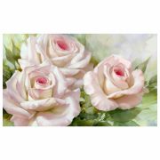 Картина стразами (алмазная мозаика), 30х40 см, ОСТРОВ СОКРОВИЩ «Бело-розовые розы», без подрамника, 663855