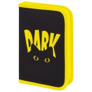 Пенал BRAUBERG с наполнением, 1 отделение, 1 откидная планка, 24 предмета, 21х14 см, «Dark cat», 272351