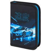 Пенал BRAUBERG с наполнением, 1 отделение, 1 откидная планка, 24 предмета, 21х14 см, «Night race», 272352