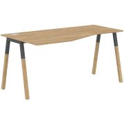 Стол эргономичный FORTA FCT 1567(L), левый, дуб гамильтон/антрацит/бук, 1580х0х733 мм