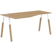 Стол эргономичный FORTA FCT 1567(L), левый, дуб гамильтон/белый/бук, 1580х0х733 мм