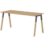 Стол рабочий FORTA FST 1567, дуб гамильтон/антрацит/бук, 1580х670х733 мм